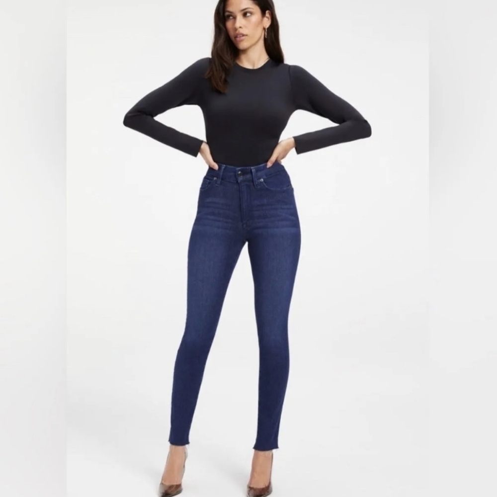 Good American Women's Skinny Jeans - Dark Blue